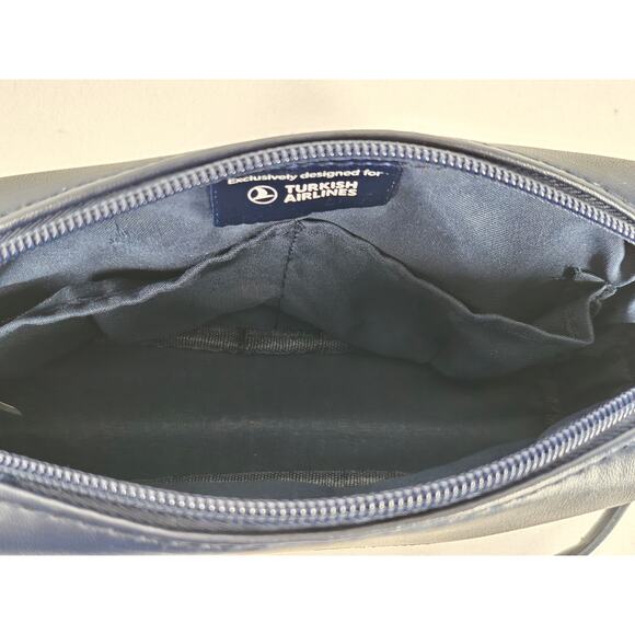 SALVATORE FERRAGAMO MAKE-UP/TOILETRY ZIPPER POUCH BAG DESIGNED TURKISH AIRLINES - Picture 7 of 11